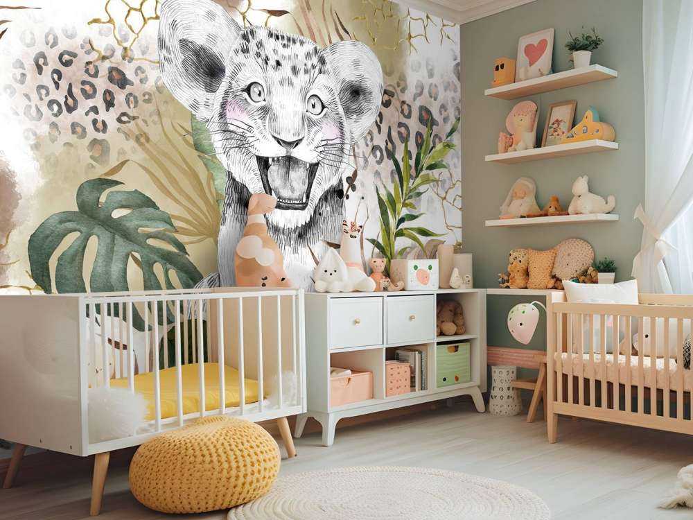 Bébé lion savana