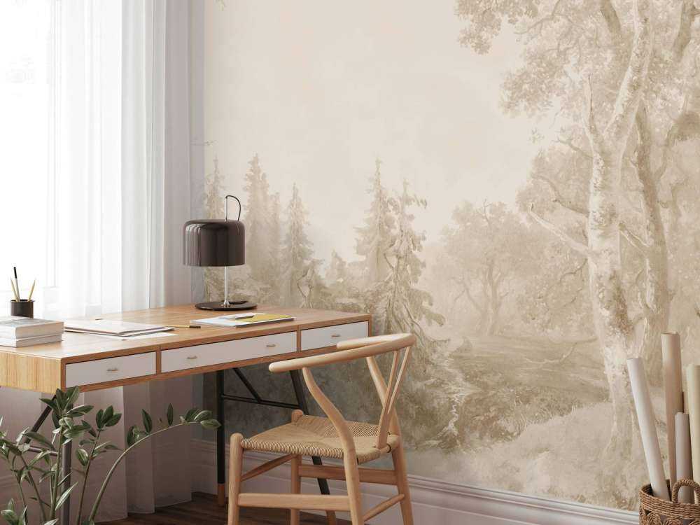Paysage forestier beige #2
