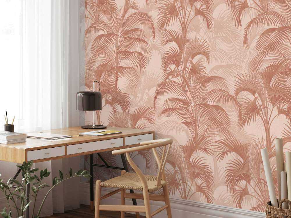 Palmiers vintage tropicaux - terre cuite
