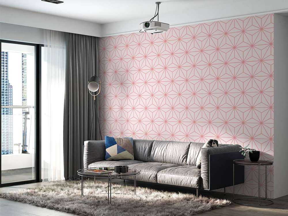 Motif Etoiles géométriques, blanches