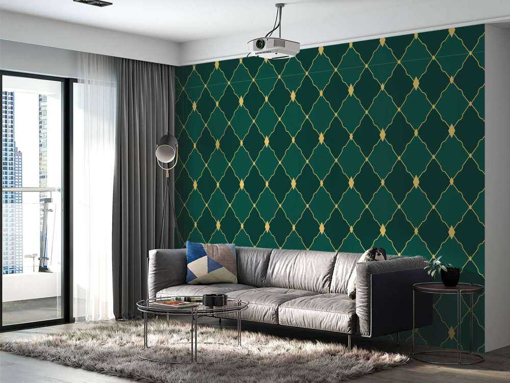 Motif losanges verts