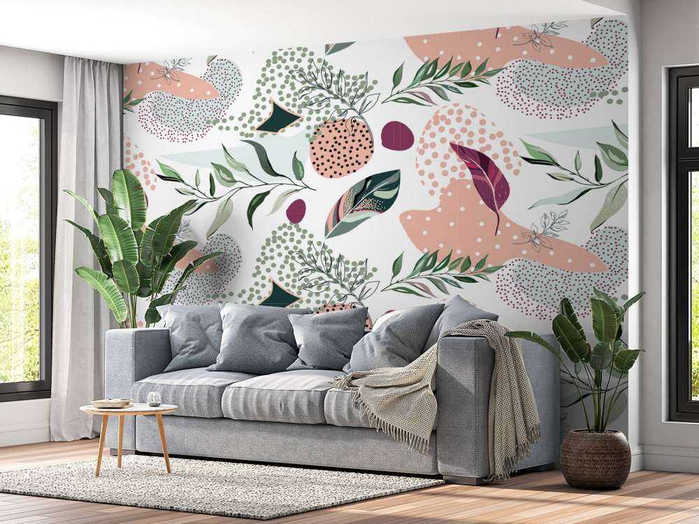 Motif Fleurs roses