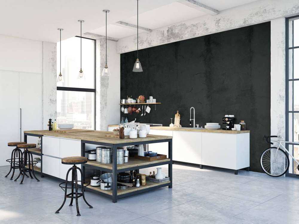 Béton gris noir