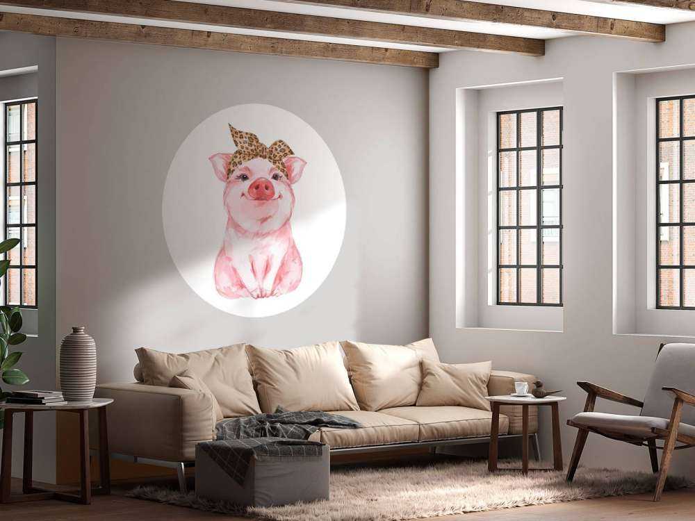 Drôle de petit cochon avec un bandana