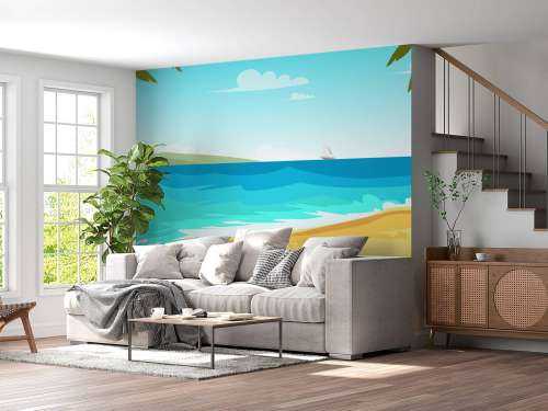 Plage avec vagues