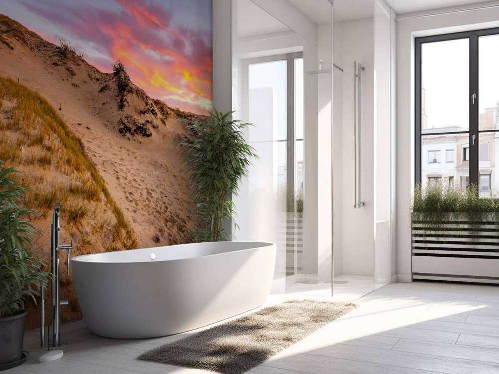 Coucher de soleil depuis les dunes