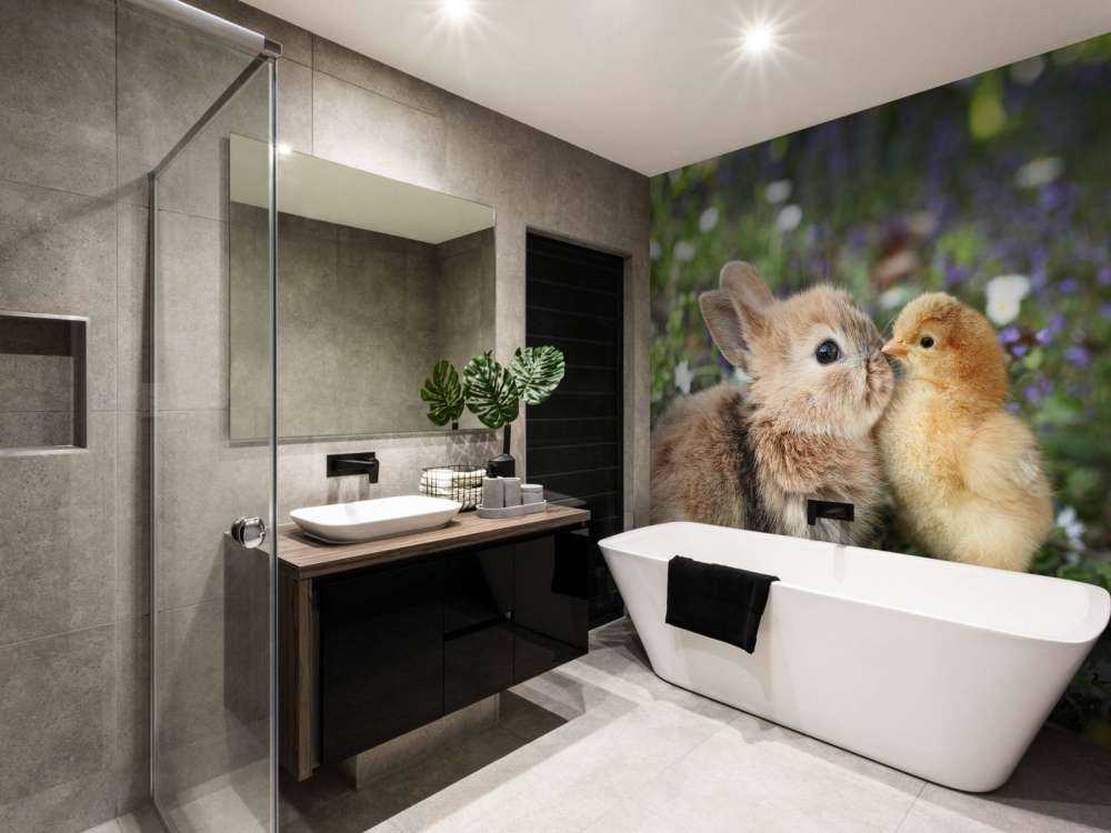 Lapin et poussin