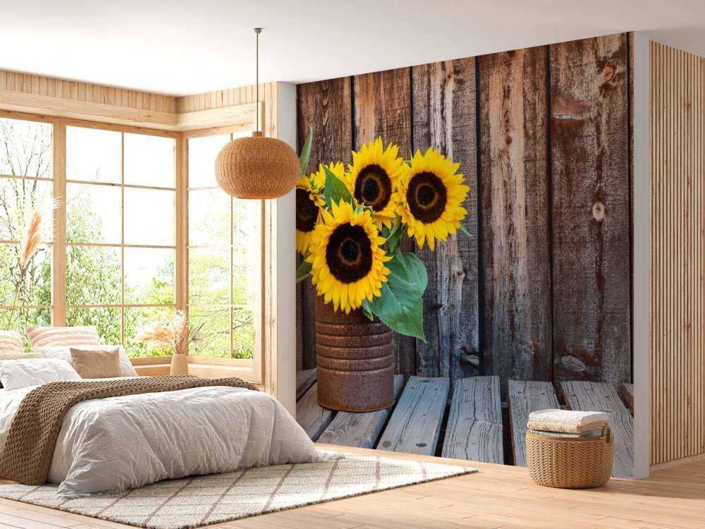 Vase avec des tournesols