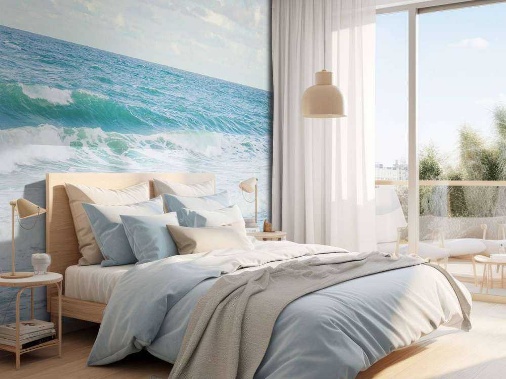 Mer avec hautes vagues
