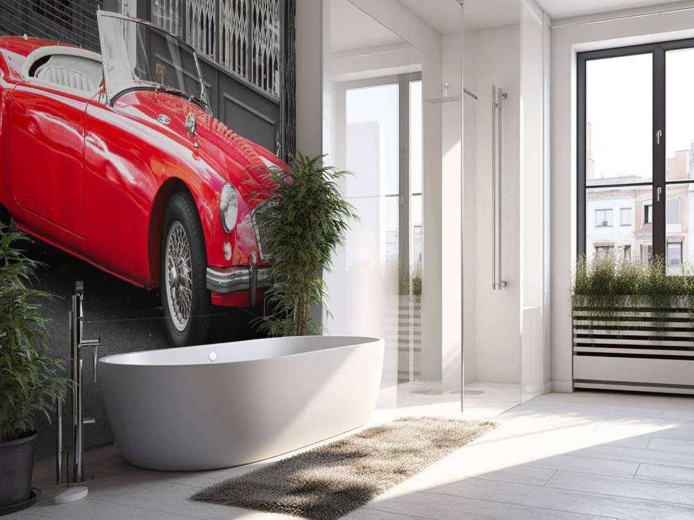 Voiture classique rouge