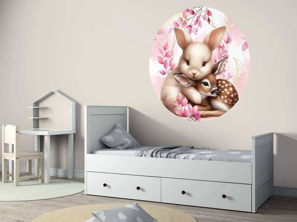 Lapin aimant et faon