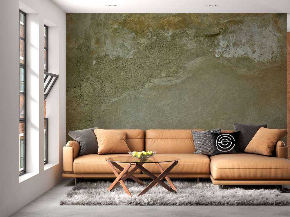 Mur avec stuctures restaurées