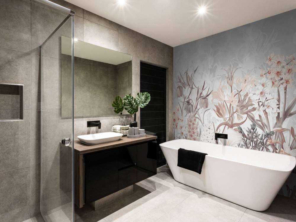 Fleurs de printemps - Gris éthéré