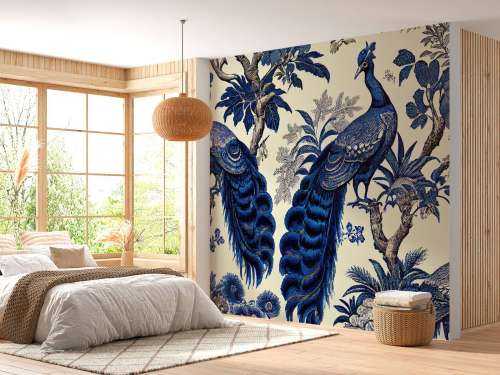 Splendeur du paon bleu royal