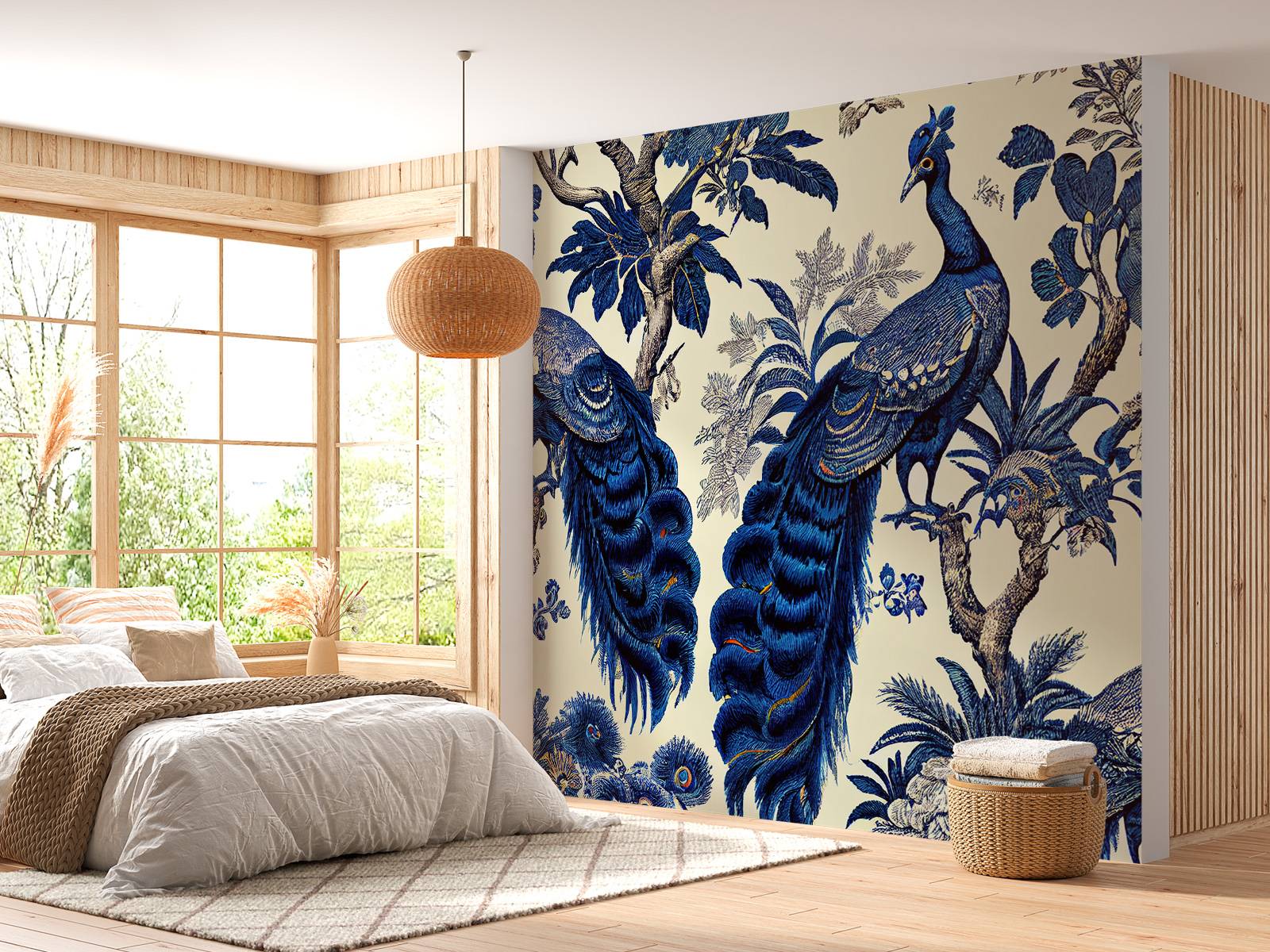 Splendeur du paon bleu royal
