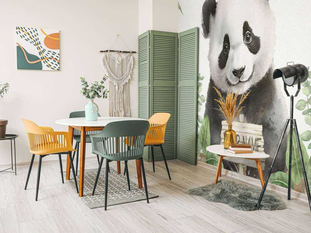 Bébé panda dans la jungle