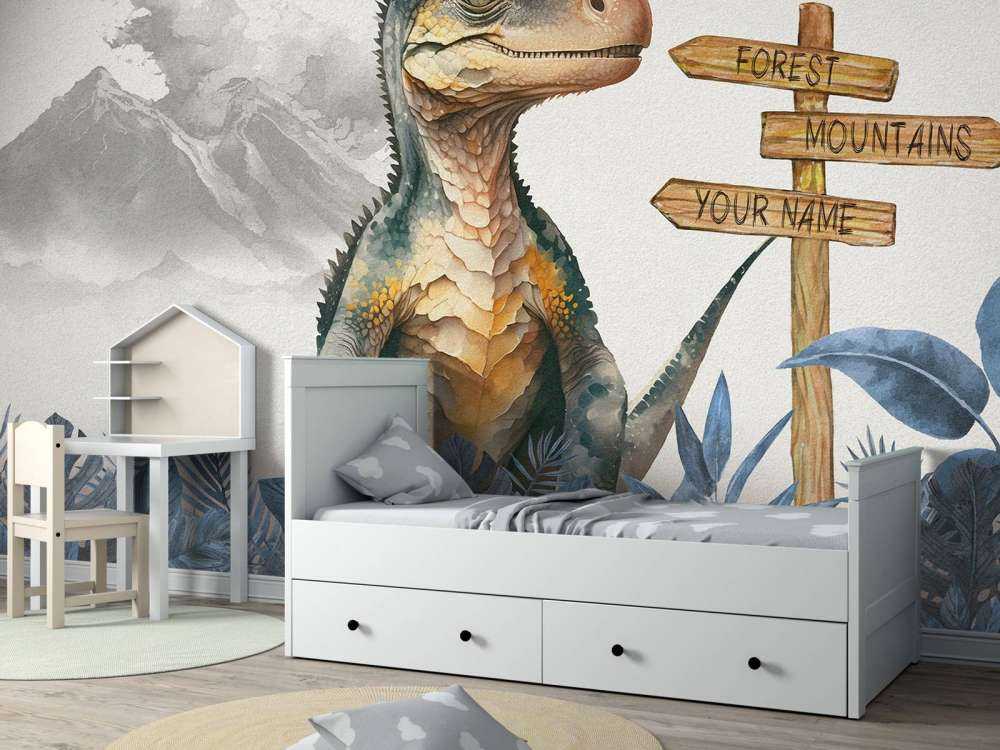 Bébé vélociraptor dans la jungle bleue