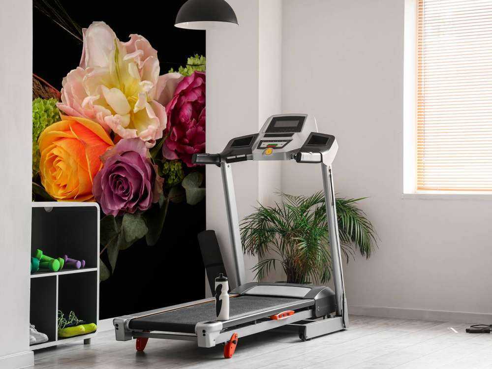 Guirlande de fleurs avec plume