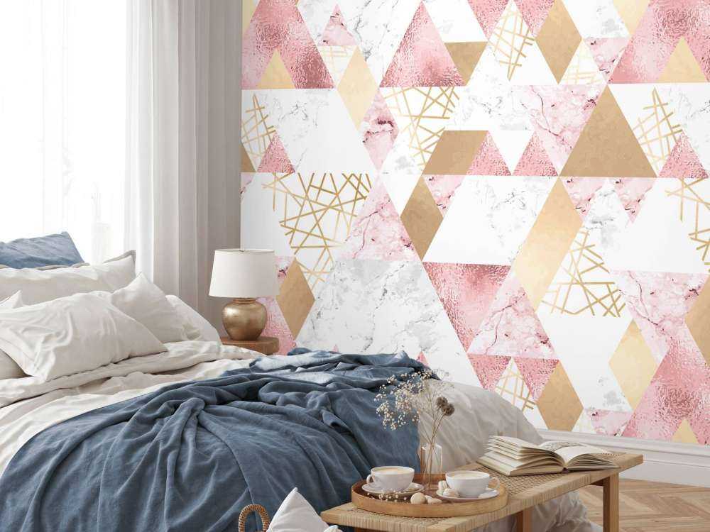 Motif Triangles doré