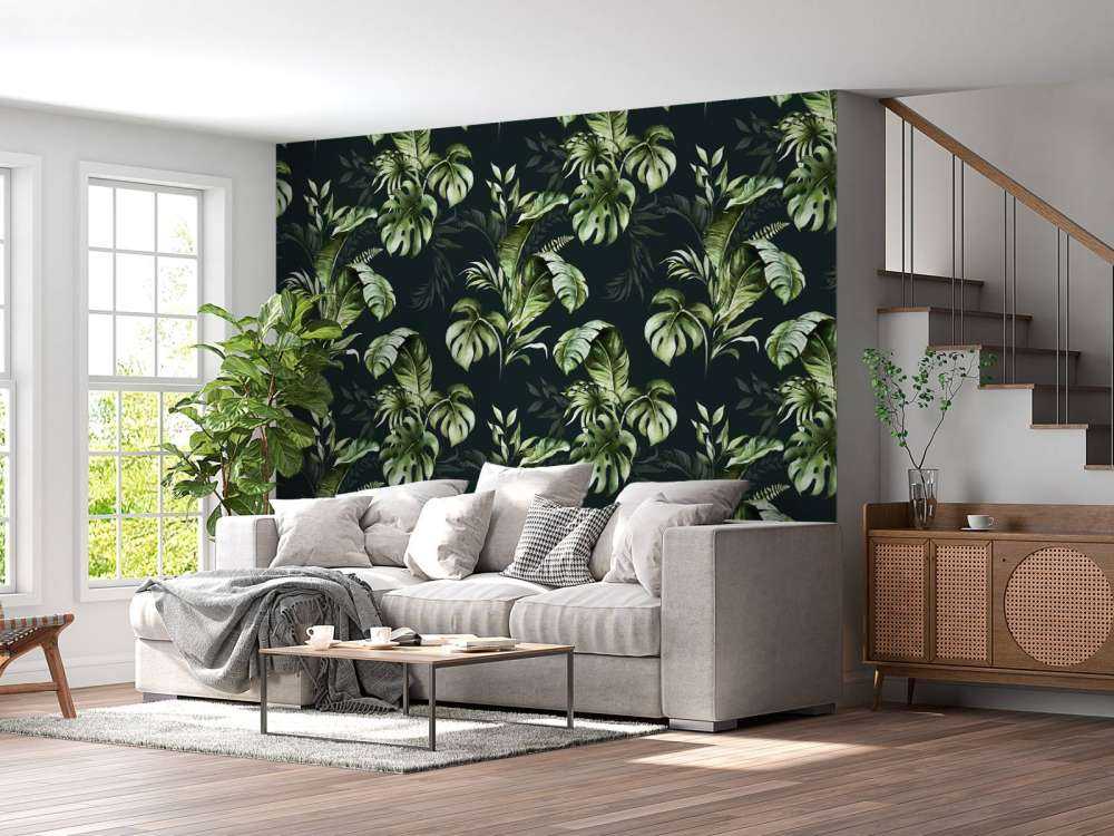 Motif vert avec des feuilles