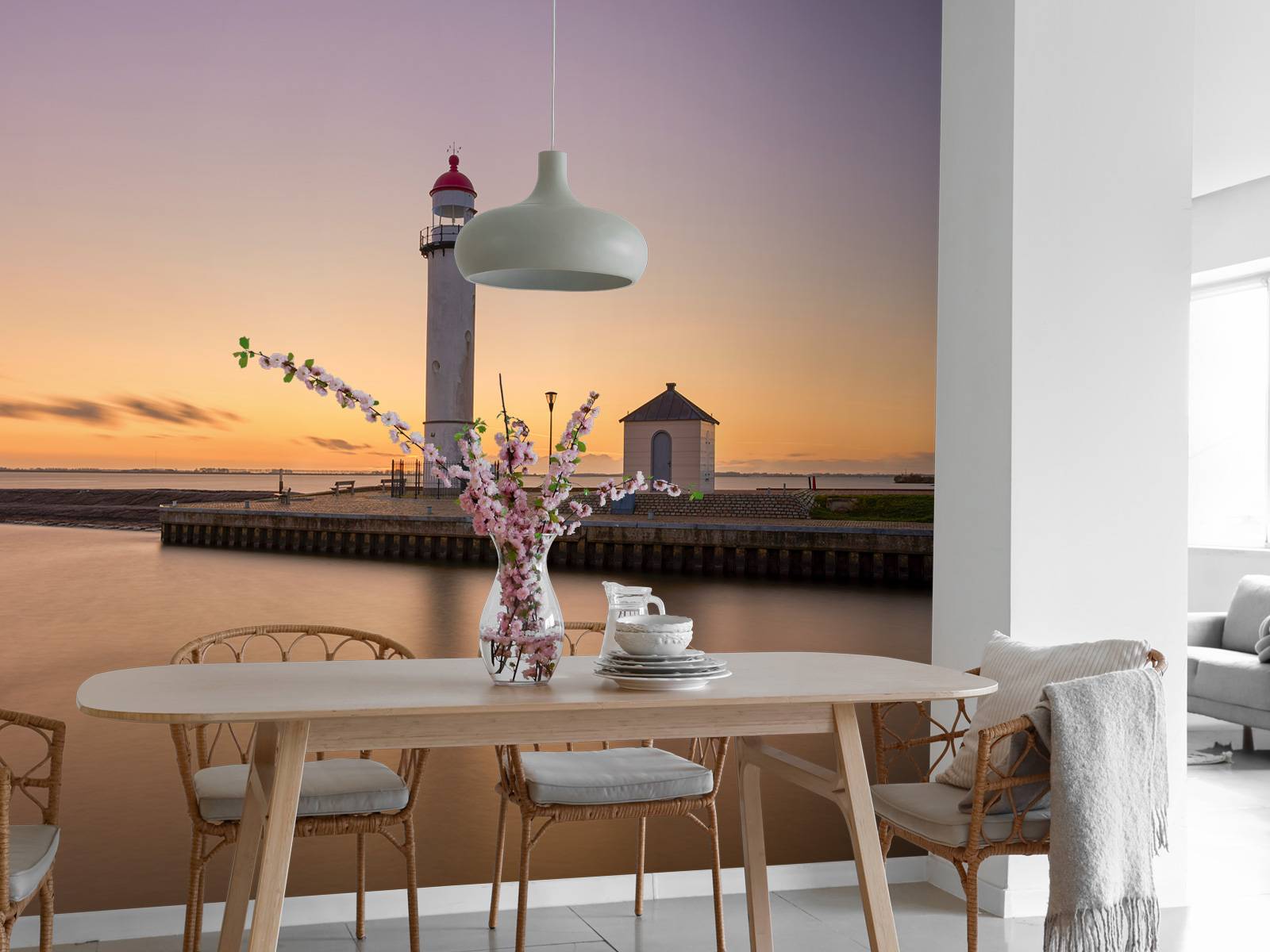 Phare au coucher du soleil