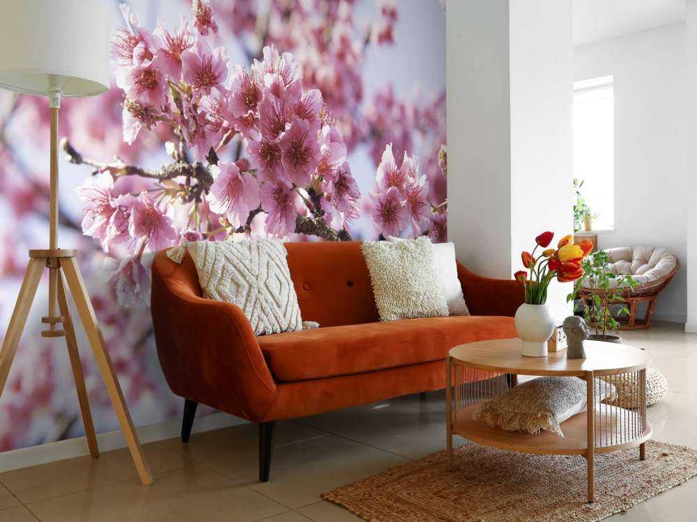 Gros plan sur la fleur rose