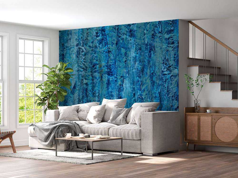 Peinture avec des nuances de bleu