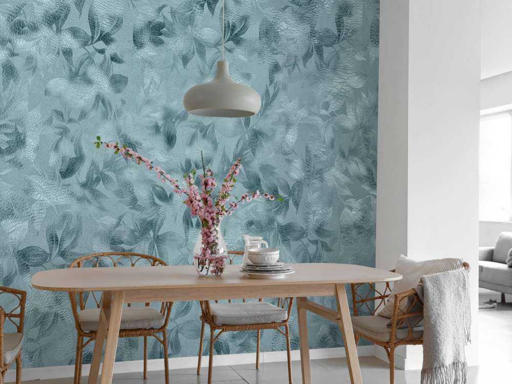 Texture de fleurs bleues