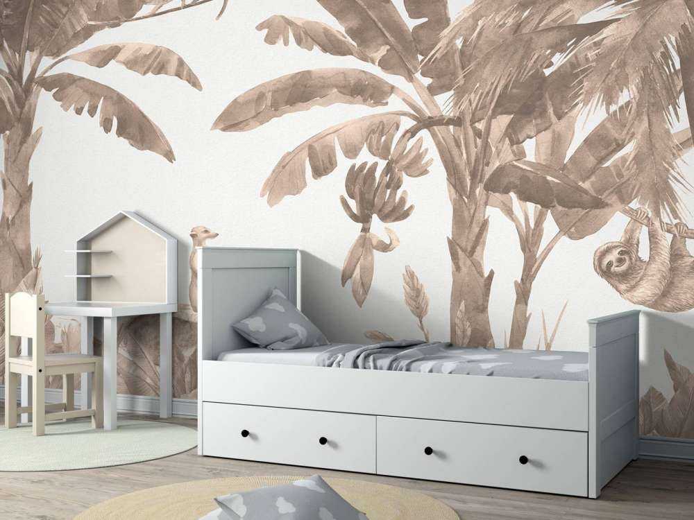 Petits animaux de la jungle en taupe