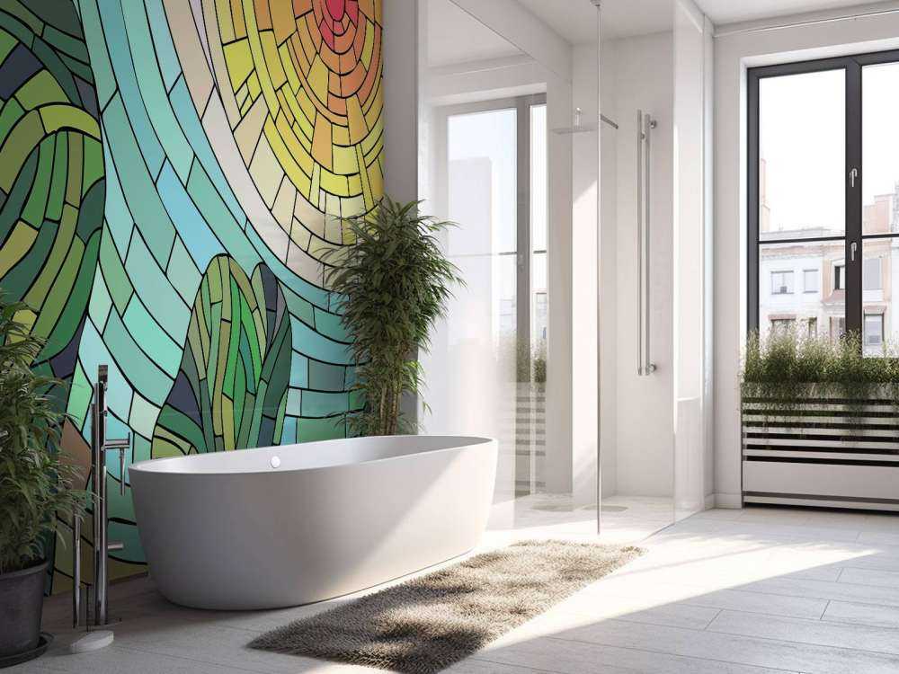 Soleil rouge près des arbres