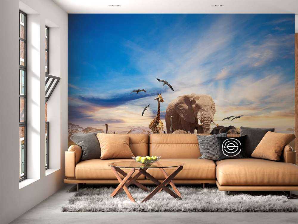 Groupe d'animaux africains