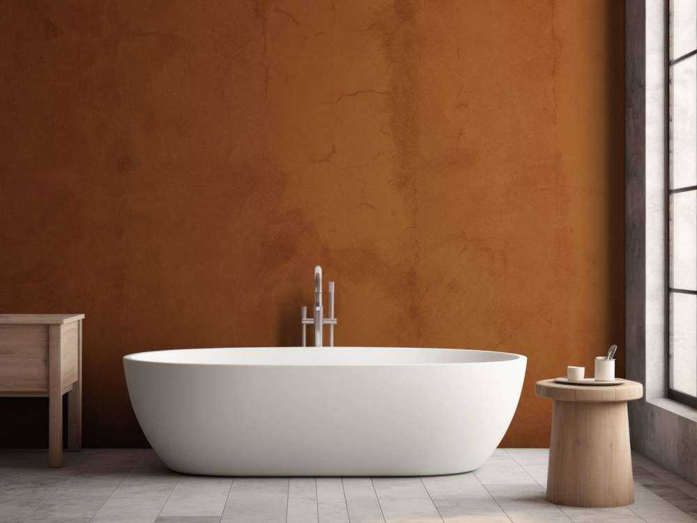 Béton marron rouge