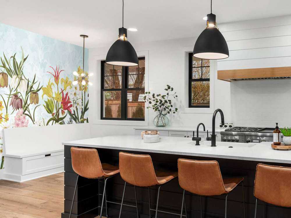 Fleurs de printemps - Douce brise aqua