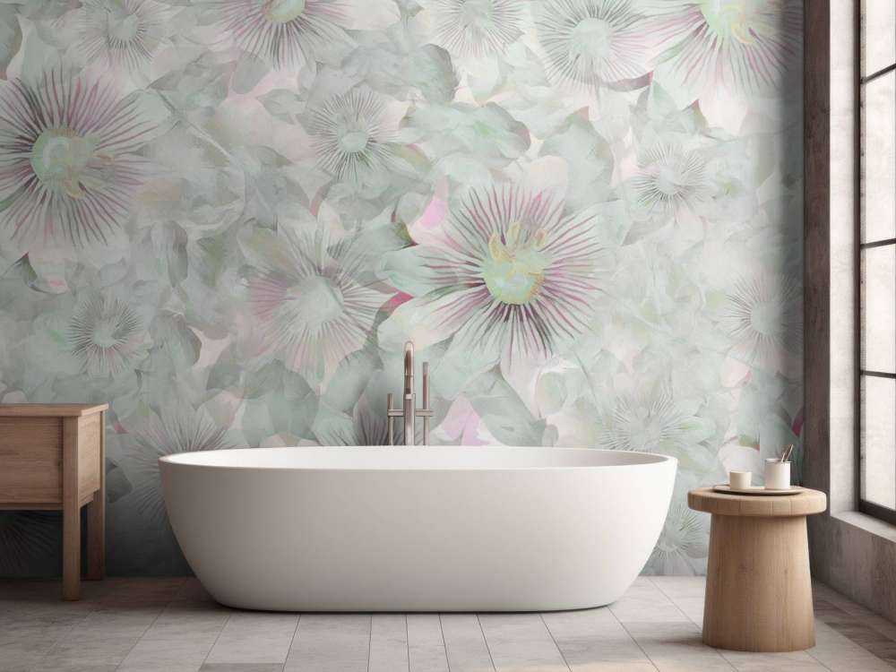 Élégance Botanique Aquarelle Rose Pâle