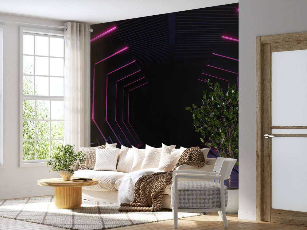 Couloir lumineux en 3D