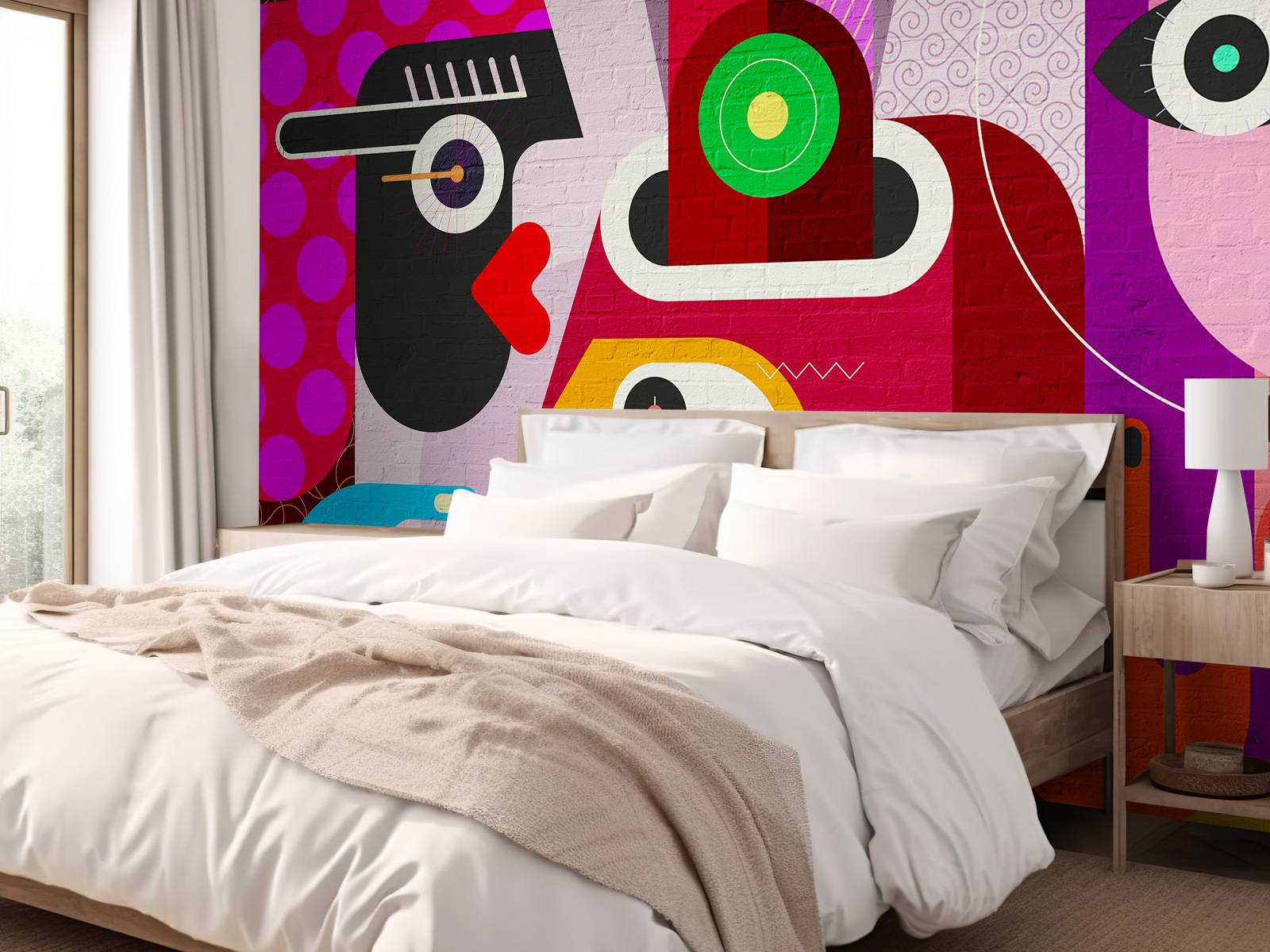 Des graffitis avec des visages