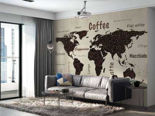 Carte du monde du café