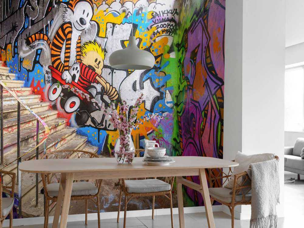 Graffiti avec escalier