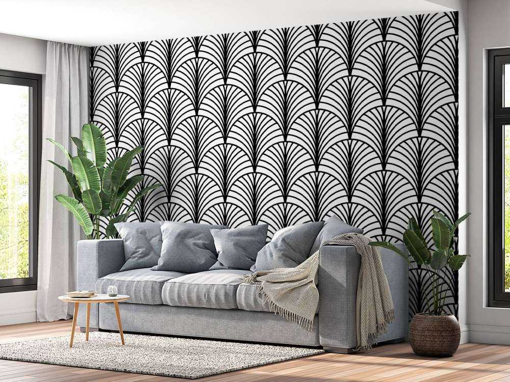 Palmette noir et blanc