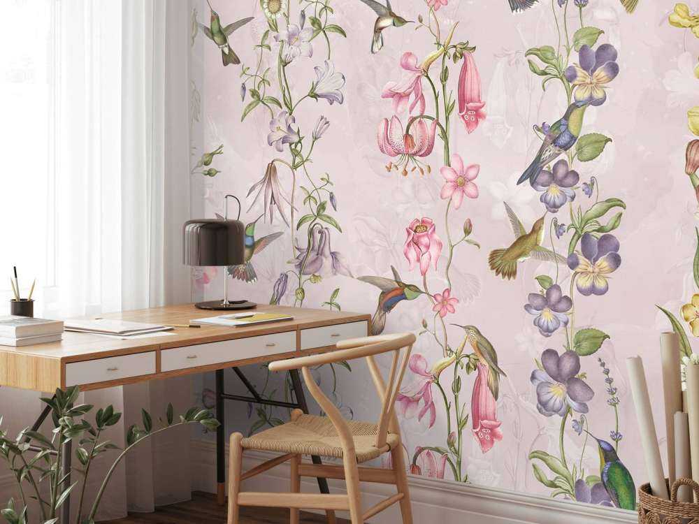 Fleurs de pré et de jardin roses