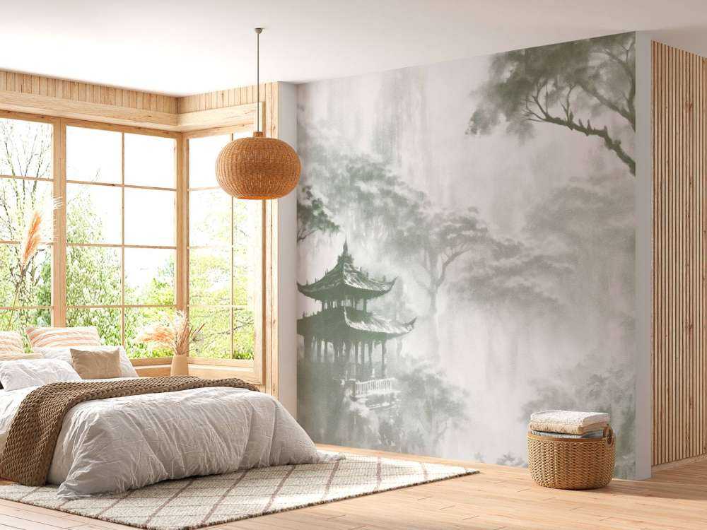 Pavillon Oriental Brumeux, vert