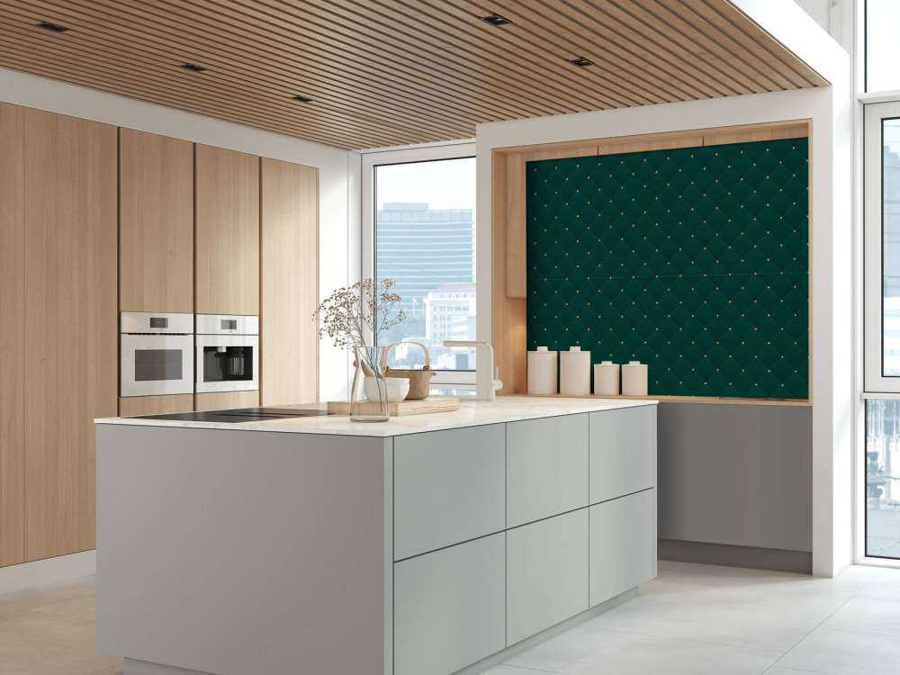 Motif chesterfield vert foncé