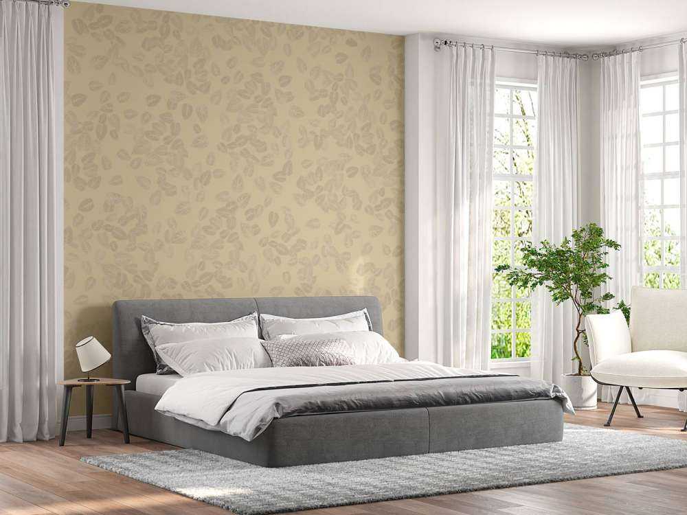 Petites feuilles sur beige