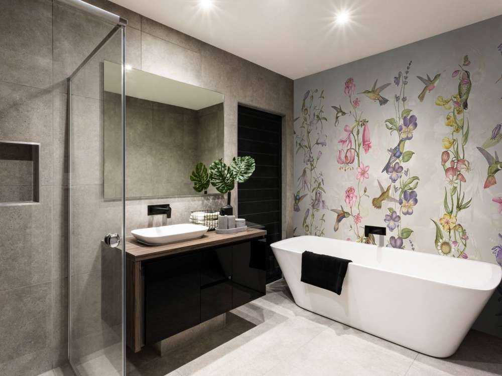 Fleurs de pré et de jardin taupe