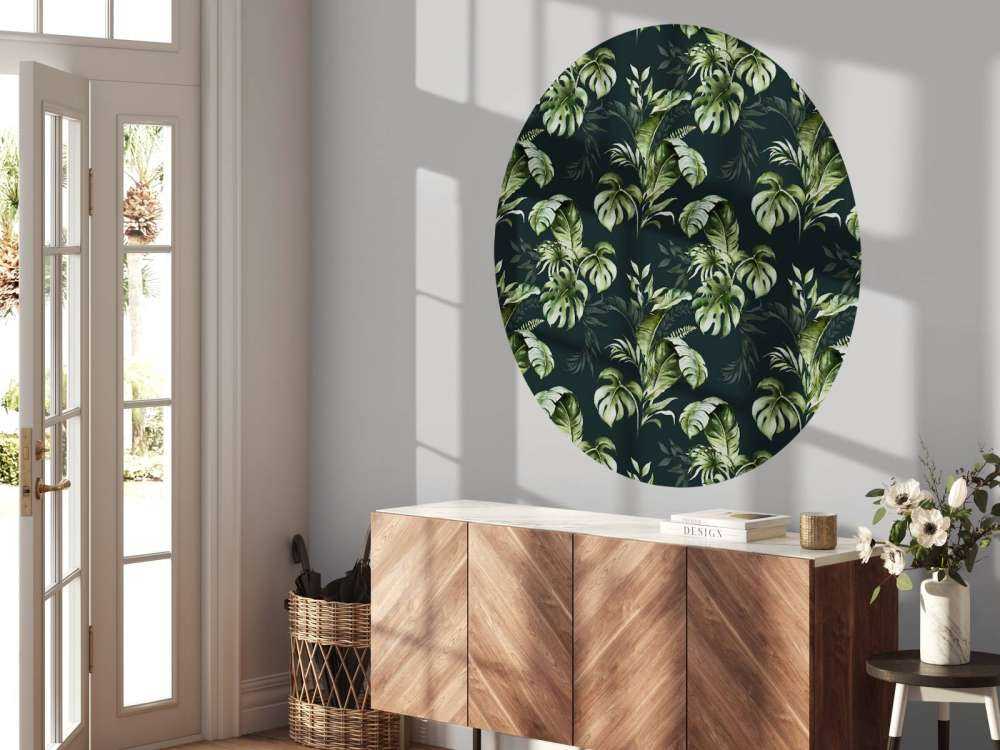 Motif vert avec des feuilles