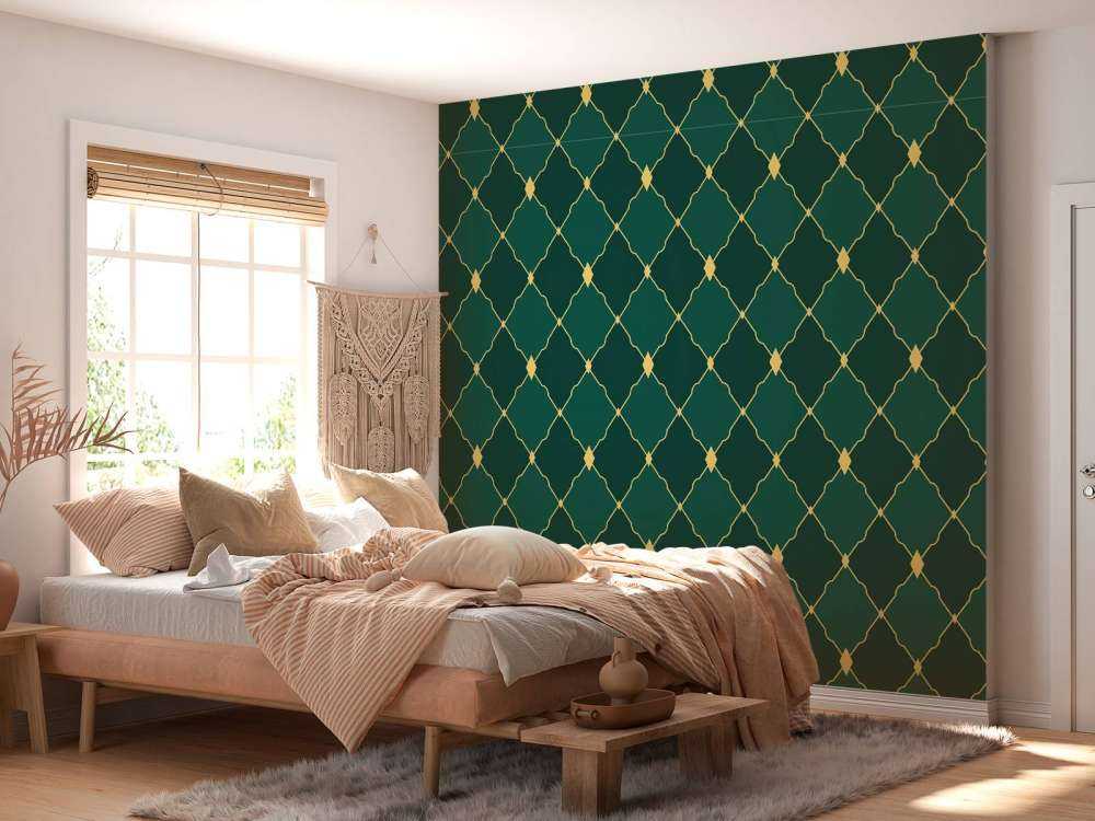 Motif losanges verts