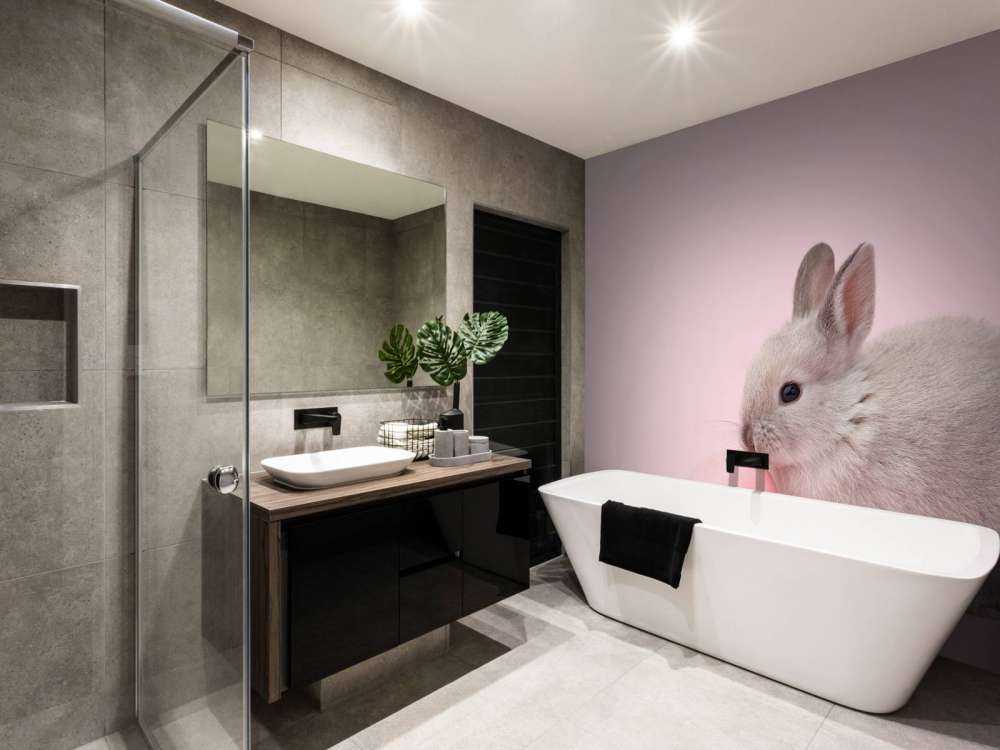 Lapin avec un œuf