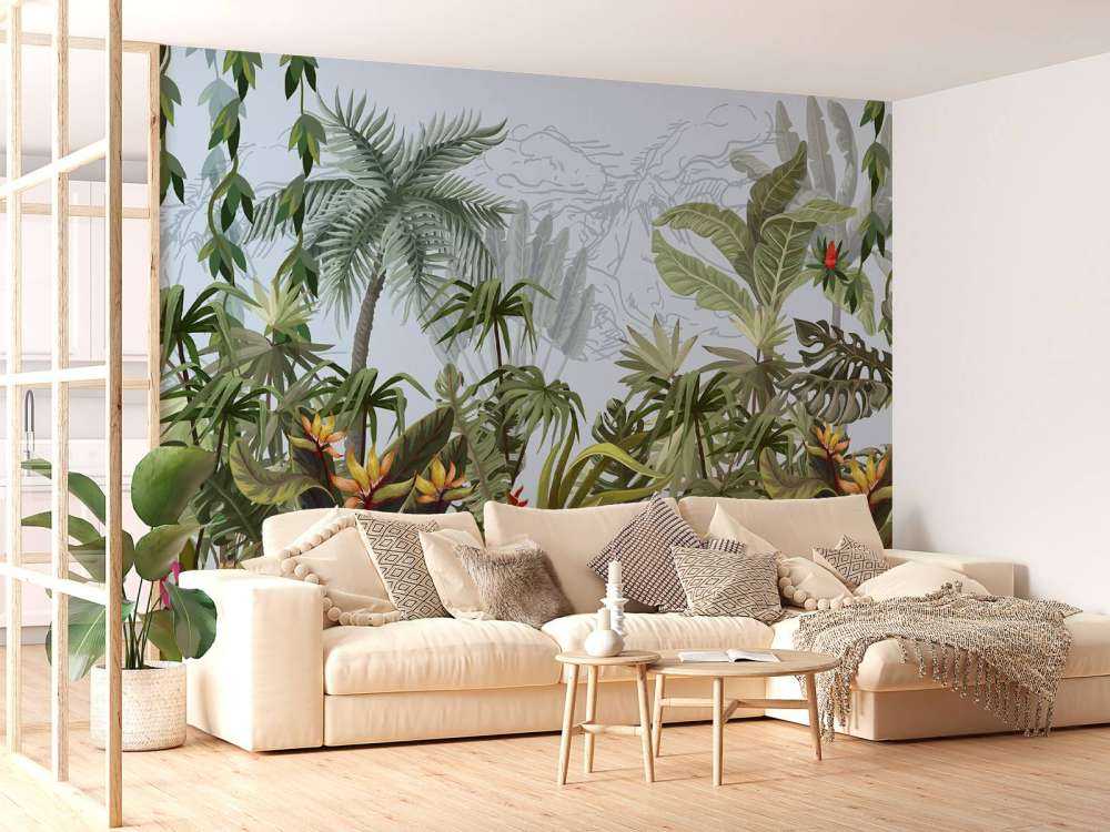Arbres et fleurs de la jungle