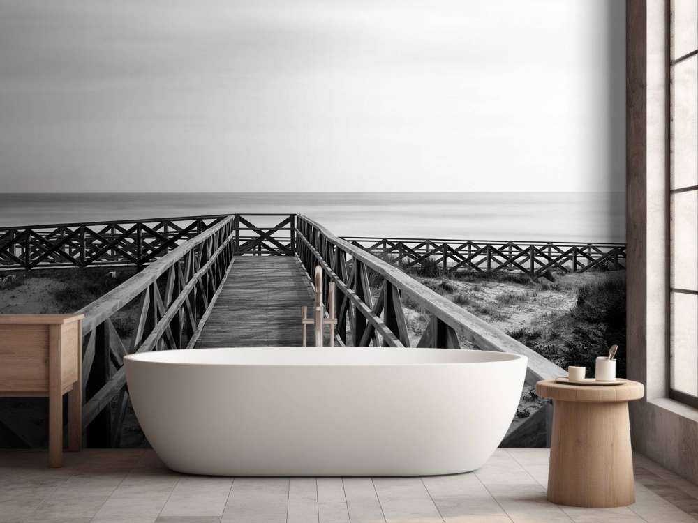Passerelle vers la plage