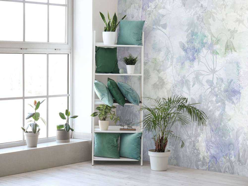 Jardin aquarelle violet